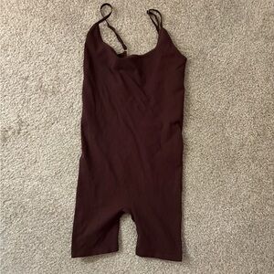 Free people seamless brown romper ribbed